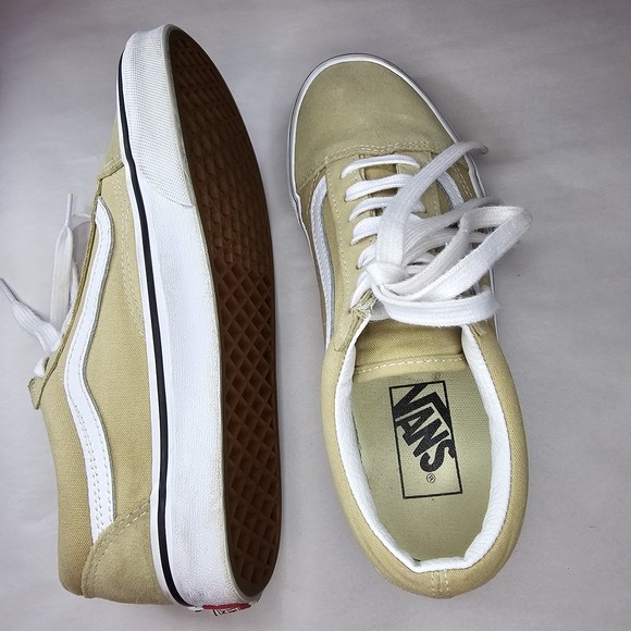 Vans Old Skool Tan Suede Canvas Low Top Sneakers Shoes Women US 7.5 Mens US 6.0 - Picture 6 of 9